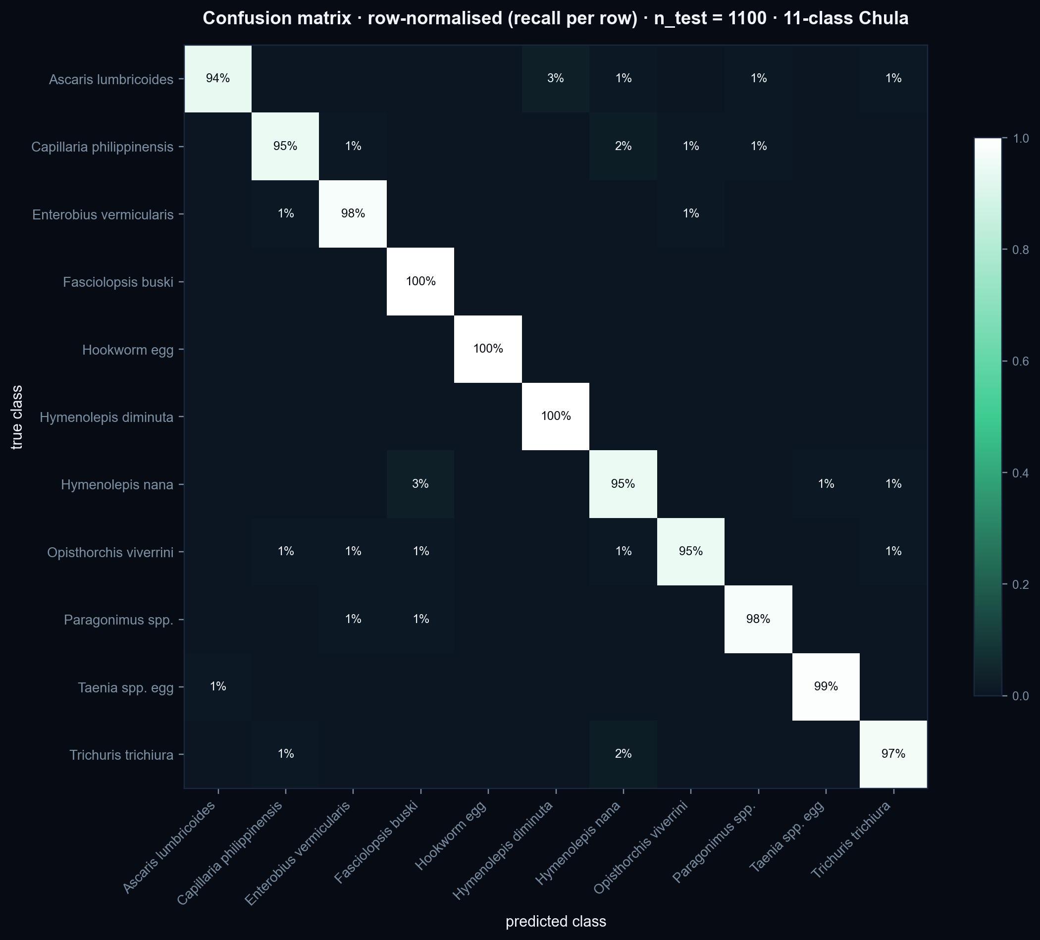 v0.2 audit — full 11×11 confusion matrix (row-normalised)
